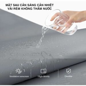 Mặt sau rèm tranh cản sáng, cản nhiệt, không thấm nước